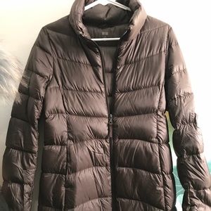 Brown Lightweight Puffer Jacket & Pullover Uniqlo